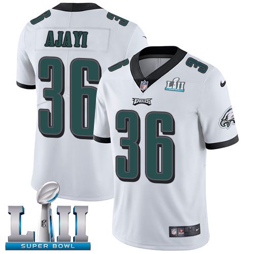 Men Philadelphia Eagles #36 Ajayi White Limited 2018 Super Bowl NFL Jerseys->->NFL Jersey